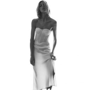 {Zara} Rhinestone Corset Midi Dress